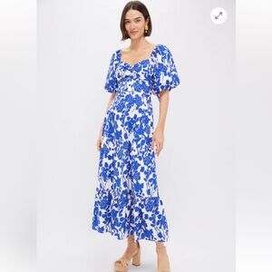 Blue Floral Maxi Dress